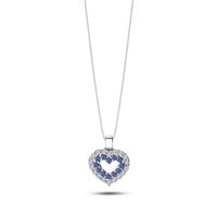 Pendente Ambrosia Donna Cuore in Oro bianco Zirconia AGZ309 - AGZ309